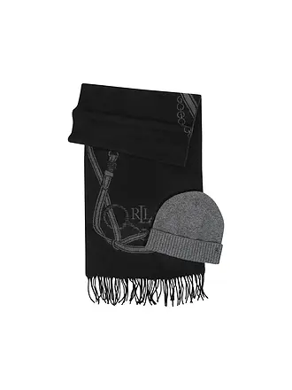 LAUREN RALPH LAUREN | Set 2-teilig Mütze und Schal | schwarz